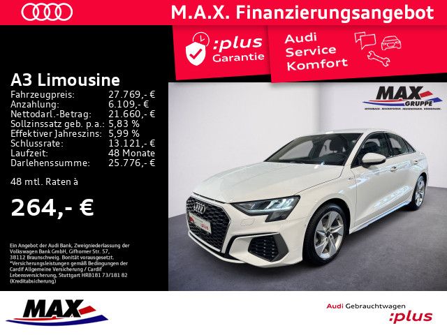 Audi A3 Limousine 30 TFSI S LINE LED+VCP+SITZHZG+PDC+