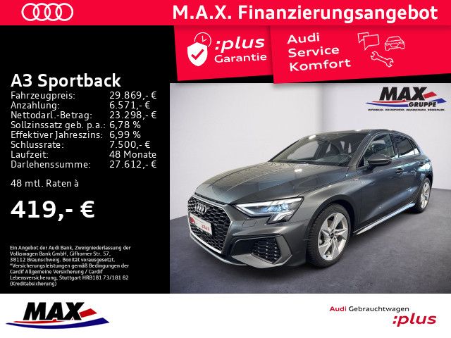 Audi A3 Sportback 30 TFSI S LINE LED+NAVI+KAMERA+VCP+