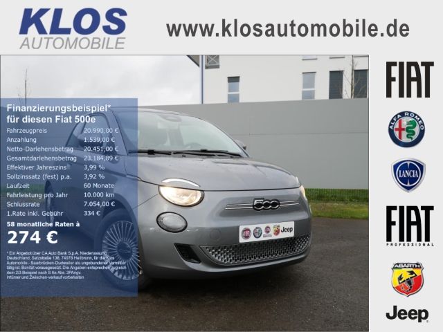 Fiat 500 e ICON 42 kWh WINTER PARK KOMFORTPAK NAV ALU KLIMAAUTOMATIK