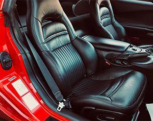 Ledersitze der Corvette C5 in Nahaufnahme