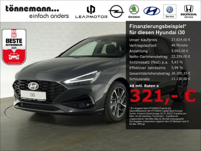 Hyundai i30 FACELIFT T-GDI ADVANTAGE 48V DCT+VOLL LED+NAVI+RÜCKFAHRKAMERA+SITZ-/LENKRADHEIZUNG+INDUKTI