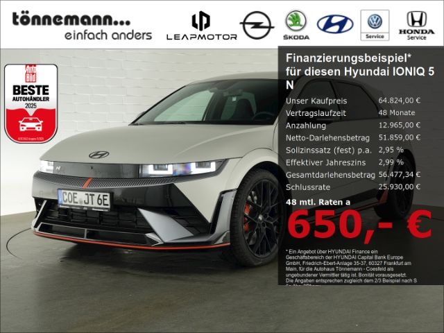 Hyundai IONIQ 5 N 84 kWh 4WD AT+VOLL LED+NAVI+360 GRAD KAMERA+BOSE SOUND+SITZ-/LENKRADHEIZUNG+HEAD UP