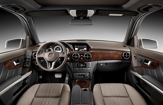 Innenraum des Mercedes-Benz GLK – luxuriöse Ausstattung mit hochwertigen Materialien