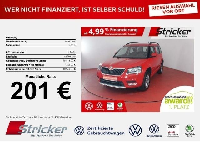 Skoda Yeti Green Tec 4x4 210,-ohne Anzahlung Sitzheizu