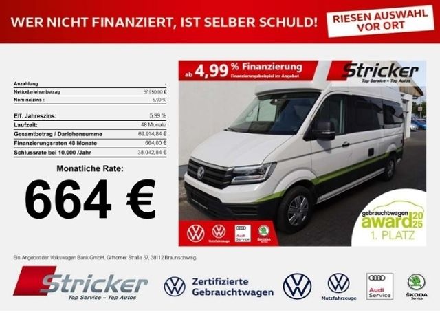 VW Crafter Grand California 600 2.0TDI DSG 664,-ohn