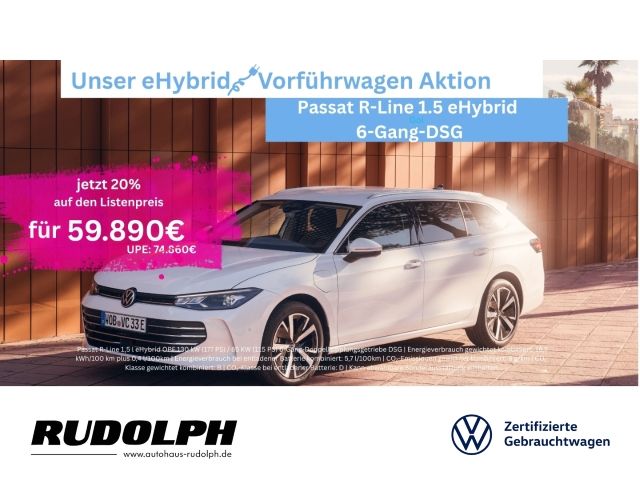 VW Passat R-Line 1.5 TSI eHybrid 6-Gang-DSG LED AHK BT HarmanKardon