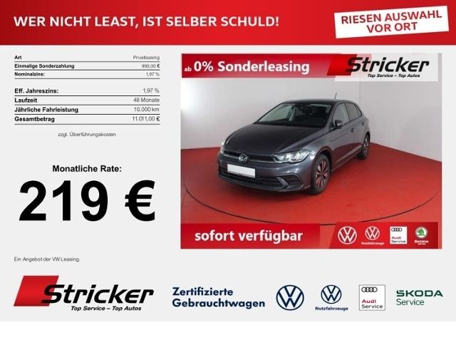 VW Polo MOVE DSG 219,- mtl. SHZ App GJ-Reifen Ligh