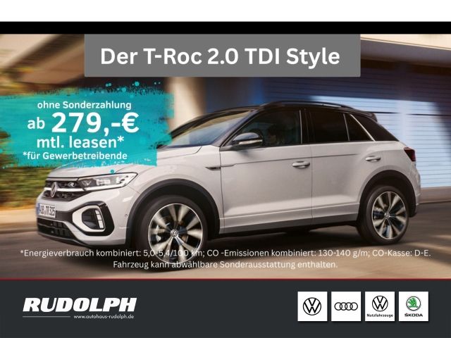 VW T-Roc 2.0 TDI Style DSG LED SHZ BT Navi AHK ACC Fernlichtass.