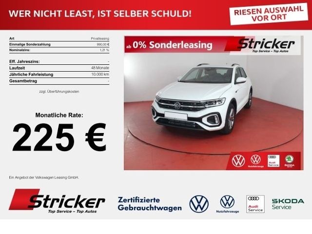 VW T-Roc R-Line 225,- mtl. ACC GJ SH LED-Plus
