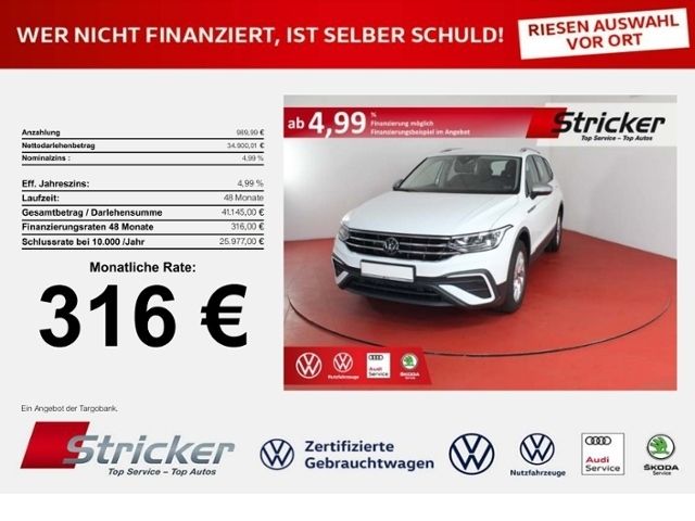 VW Tiguan Allspace Life 1.5TSI 316,- mtl. AHK SHZ W