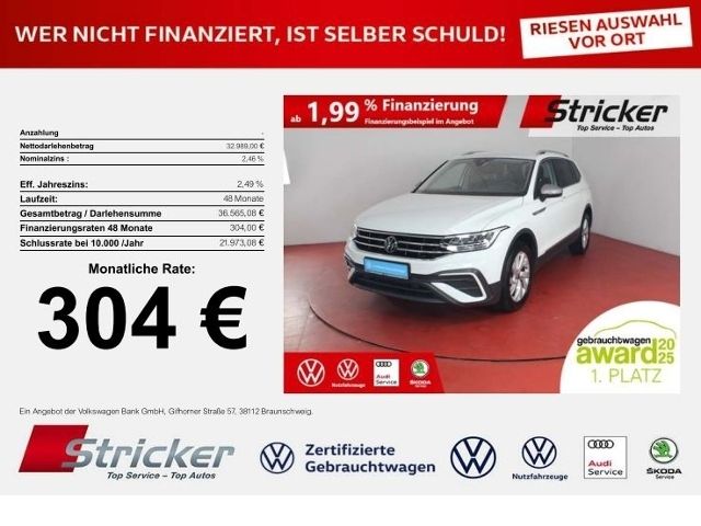 VW Tiguan Allspace Life 1.5TSI DSG 304,-ohne Anzahl
